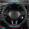Kwedfgo Coprivolante per auto Coprivolante universale per auto da 14,5-15 pollici, ottima presa con design antiscivolo a nido d'ape 3D(Sky blue circle)