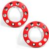 Promo Link - Lot de 2 copribulloni universali per camion - In plastica lucida - 22,5 pollici - Rosso