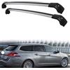 MhaRt Barre Portatutto Portapacchi per PEUGEOT 308 SW 2007-2019, Barre da Tetto Lega di Alluminio,silver black