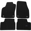 J&J AUTOMOTIVE Tappetini in Tessuto per Opel Astra H 2007-2014, Set da 4 Pezzi Anteriori e Posteriori, di Velluto su Misura, Antiscivolo, Colore Nero