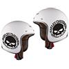 worldcustomchopper 2 Adesivi Stickers Skull Worldcustom compatibili con Harley Davidson casco Bandit (ARANCIO)