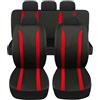 Susy Shop Coprisedili Auto Modello Universali LS09 Colore Rosso Kit Anteriore e Posteriore Per Utilitarie Medie Piccole Non Adatto Per Suv