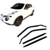 J&J AUTOMOTIVE HEKO Deflettori per Nissan Juke 2010-2018, 4 pezzi | 4 deflettori HEKO per Nissan Juke, PMMA 3 mm, fumé, canale del finestrino.