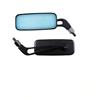 A-Pro Coppia Specchietti Specchio Retrovisore Moto Naked Custom Metallo Nero DX+SX