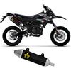 MOTOTOPGUN arrow scarico omologato thunder alluminio nero compatibile con aprilia rx - sx 4t 125 2018 2019 2020 mototopgun