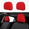 Broleo Set di 2 copri poggiatesta per auto, in tinta unita, con stampe rosse, accessori per interni, decorazione per auto, furgoni, camion, accessori universali per sedili