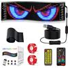 LLELEMAMO Lightride Devil Eyes, Animated Eyes for Car Windshield Light, Programmable Flexible Dynamic LED Display Soft Screen with App Control and Remote Controller for Cars Trucks (1Pc-23.6 * 4.73 in)