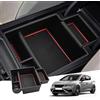GAFAT Seat Leon MK3 5F FR ST/C*upr-a Leon 2012-2019 Vano Portaoggetti per Bracciolo, Leon Secondario Organizer da Braccioli per Console Centrale (Rosso)
