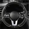Yobohui Coprivolante per auto forma O forma D 38 cm per Mercedes Benz A C CLA E GLA GLC GLE S B CLS Class AMG Cappuccio Sterzo (Bianco forma O)