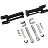 Hokuotolite Kit di montaggio per pedane passeggero per modelli Harley Softail Deluxe Fat Boy Heritage Sport Glide Softail Slim Street Bob Breakout Low Rider 2018-dopo, nero lucido