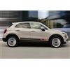 worldcustomchopper 2 FASCE ADESIVE COMPATIBILE CON FIAT 500X RACING SPORT TOURING (NERO OPACO)