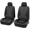 DSSJDKH Coprisedile Auto Coprisedili In Pelle Per Nissan Per Qashqai Per X-Trail 350z Per Altima Per Juke Per Lannia Per NV200 Set Copri-Sedile Universale(2Seats-Black Grey)