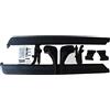 J&J AUTOMOTIVE Pedane Laterali per Land Rover Range Vogue L322 2002-2012, Sottoporta Minigonne in Alluminio e Plastica ABS, Set Completo con Materiale di Montaggio Incluso