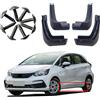 ontto 4 pezzi parafanghi per auto, anteriori e posteriori, in plastica, compatibili con Honda Fit Jazz 2020-2024, kit di protezione per parafanghi, accessori auto, nero