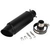 Generic Tubo Di Scarico Per Moto, Terminale Per Tubo Di Scarico Diagonale Nero 51mm Tubo Di Scarico Per Motore 38-51mm Silenziatore Di Scarico Per Moto Street Bicycle ATV Silenziatore 300mm, Collettore Pe