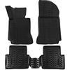 J&J AUTOMOTIVE Tappetini Auto in Gomma su Misura per Mercedes C-Class W204 / S204 2007-2014, Set da 4 Pezzi, Bordo Alto 4 cm, Antiscivolo, Inodore, Colore Nero