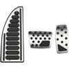 AJHJET Copri Pedali Freno Pedali AT Per Fiat 500x 500 X 2014 2015 2016 2017 2018 2019 2020 2021 Copri Pedale Freno A Gas Pedaliera Auto(AT WITH REST)
