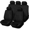 BQKCD Auto Set Coprisedili per Fiat 500L 500X 500S 500e 500 3+1(Type 330/332) 2012-2023 2024 2025, Set Copri-Sedile Fodere per Anteriori e Posteriori Confortevole Traspirante Accessori Interno