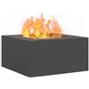 vidaXL Focolare Nero 80 x 80 x 40 cm Acciaio, Focolare da Esterno, Portatile e Rettangolare, Calore duraturo per Incontri, Stile Perfetto per patii