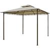 ferramenta-utensili Gazebo giardino acciaio pergola Haiti cm 300 x 300 270 h