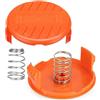 Senda Confezione da 2 tappi di ricambio per bobine per decespugliatore, compatibili con decespugliatori Black+Decker GL280, GL301, GL425, GL430, GL545, GL555, ST1823, GL430-530 A6481 A6485 AF-100