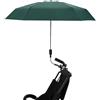 LKPOMI Ombrello da Sedia da 35 Pollici con Morsetto Universale Protezioni Solari Clip Antipioggia su Ombrellone da Spiaggia per Sedia a Rotelle Ombrello da Esterno Portatile per Sedia da Campeggio(Verde)