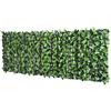 Outsunny Rotolo di Siepe Finta Artificiale 3x1 m per Balcone e Giardino, Finta Siepe in PE e Tessuto, Verde Chiaro e Verde Scuro