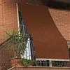 IlGruppone Tenda da sole tessuto resistente per balcone con anelli lavabile a caduta - Marrone - 140x350 cm