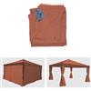 Mendler Set 4x tende per gazebo pergola baldacchino Cadice 4x4m poliestere arancione