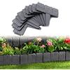 UISEBRT 80 Pezzi Bordo per Giardini Grigio 20m, Bordo per Prato in plastica, Effetto Pietra, Palizzata per Giardino Bordo Aiuole, Antracite