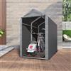 Jaxilyn Garage per Biciclette 187x100x160 cm, Capanno da Giardino Resistente alle Intemperie con Protezione UV, Tenda per Attrezzature per Biciclette, Mobili da Giardino e Utensili, Grigio Chiaro