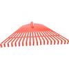 Aqbau® Rastrello per foglie in plastica da giardino senza manico, larghezza 47 cm, rastrello rosso