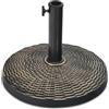 COSTWAY Base per Ombrellone da Giardino, Supporto per Ombrellone da Patio Rotondo da 12 kg, con Pomello Regolabile, Base per Ombrellone da 38/48 mm, per Giardino, Patio