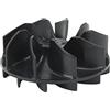 Generic Ventola con Girante per Vuoto, Resistente Sostituzione in ABS Nero per Soffiatore Elettrico 125 0494 Facile Installazione