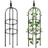 Chdnhe 120cm Traliccio da Giardino, obelisco per traliccio in metallo, obelisco per piante rampicanti, supporto per piante rampicanti per piante, rose, pomodori, cetrioli, uva