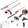 EGLEMTEK Decespugliatore A Scoppio Benzina 52 cc 4 in 1 Multifunzione Per Uso Domestico Professionale Fai Da Te Colore Arancione
