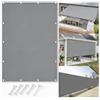 HSFFBHFBH Tenda a Vela Parasole - 2.5x3.5M Grigio Scuro - Vela Ombreggiante Rettangolare, Telo Tende da Sole per Esterno Impermeabile con Fune e Occhiellato Protezione UV per Balcone Giardino Terrazza