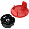Generic AFS-23-37 - Coperchio decespugliatore e testina di taglio - Plastica rossa + nera, per modelli F016F04841/F016F04839, include entrambe le parti