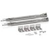 BBQ-TORO Universal Set di bruciatore in Acciaio Inox, Lunghezza Regolabile 35-42 cm| bruciatore di Ricambio per Grill a Gas | Tubo del bruciatore di Ricambio, bruciatore a Gas Posteriore (2)