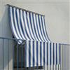 INTRECCI Tenda da Sole per Esterno, Verande e Balconi, Impermeabile, a Caduta, 290x300 cm con Occhielli Laterali, Telo Ombreggiante, Riduce Luce e Calore, Migliora la Privacy, a Righe Colore Blu