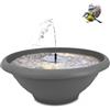 matches21 HOME & HOBBY Set di fontane solari XXL ciotola decorativa e fontana galleggiante a energia solare, fontana da giardino come abbeveratoio per uccelli