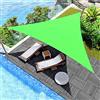 Generic Tenda a Vela Triangolare 1.5x1.5x1.5m Antivento Impermeabile Protezione Raggi UV Vela Ombreggiante Tenda Parasole con Kit di Fissaggio per Esterni, Cortile, Giardino, Verde