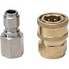 Oniissy Idropulitrice a sgancio rapido G3/8, connettore in ottone con raccordi maschio e femmina, per idropulitrice ad alta pressione e collegamento tubo dell'acqua (maschio+femmina)