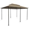 Spetebo Tetto di ricambio per gazebo modello Cape Town, 4 x 3 metri in marrone - Tetto di gazebo impermeabile - Rivestimento in PVC