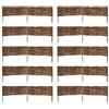 MC.Sammler 10 x Bordura da Giardino in Vimini - 20 cm x 120 cm - Steccato Decorativo, Bordo per Aiuole, Prato e Orto, Recinzione con Pioli in Faggio per Fiori, Verdure e Sentieri