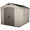 Keter Casetta da Giardino Factor 8x11, Finitura Effetto Legno, Colore Beige, 8 m², 256,4x331,5x243H cm