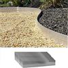 ich-zapfe.de Set di 10 Bordure per aiuole ultra forte in alluminio 14 x 100cm (lunghezza 10m) | Bordura giardino | Bordatura per prato | Aiuole giardino | Cordoli per aiuole | Bordatura da giardino | Galvanizzato
