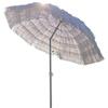 Generico Ombrellone Bianco in Paglia - 8 Stecche - Inclinabile di 45° - Protezione UV Impermeabile - Ombrelloni Tiki in Paglia per Spiaggia, Patio, Bordo Piscina, Cortile E Giardino