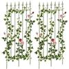 CLP Griglie rampicanti Elisa set da 2 in metallo 100x50 cm, supporti stabili per rose ed edera, grigliato stile Liberty, sostegni per giardino, Colore:antico-verde