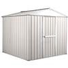 Notek Box in Acciaio Zincato Casetta da Giardino in Lamiera 2.75 x 1.75 m x h2.12 m - 87 KG - 4,81 metri quadri - BIANCO
